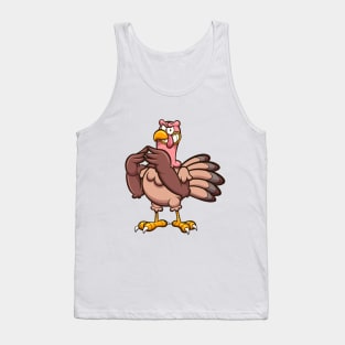 Evil Cartoon Turkey Tank Top